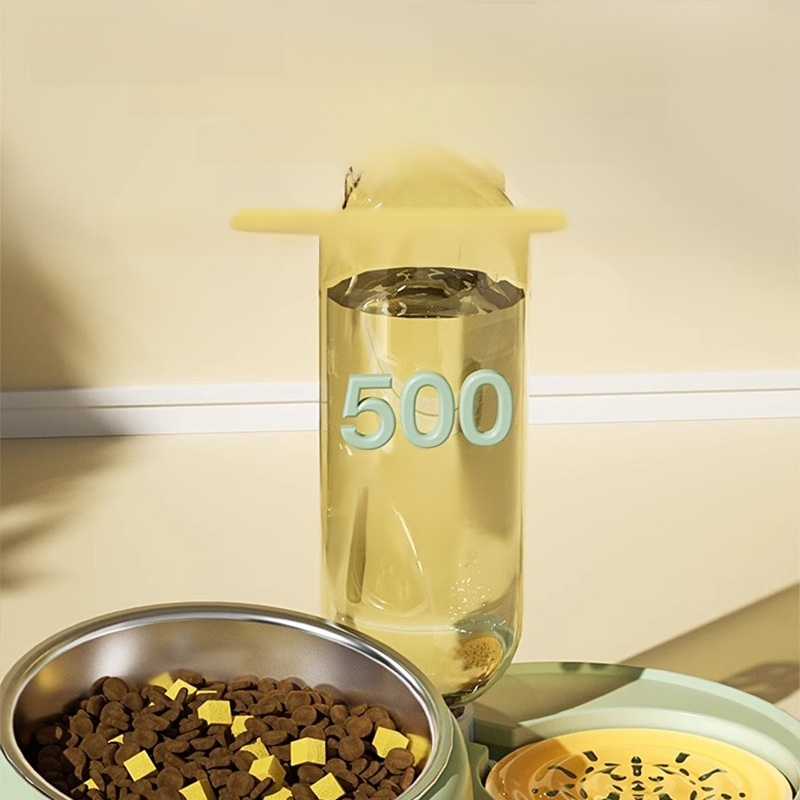 반려동물 이중 그릇 자동 급수 고양이 밥그릇 고급 소재