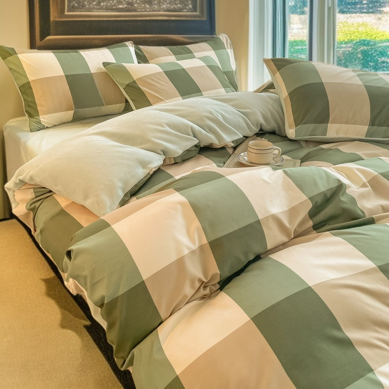 고급스러운 벨벳 침구로 꾸민 침실 인테리어