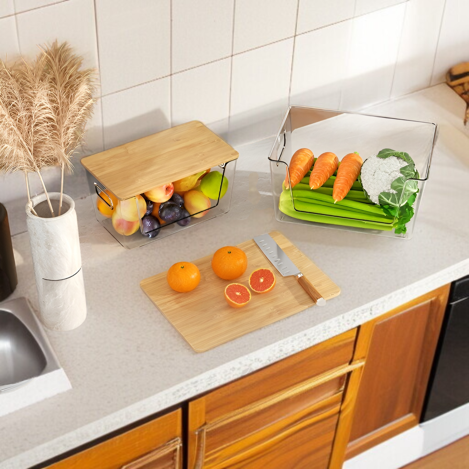 대용량 투명 수납함 활용 예시