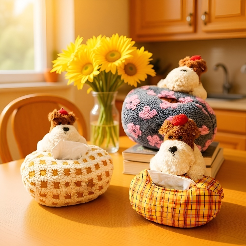 Caja de pañuelos de felpa adorable Gugu