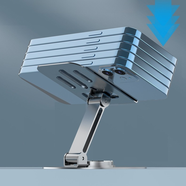 Faltbarer, drehbarer Handyhalter für den Schreibtisch