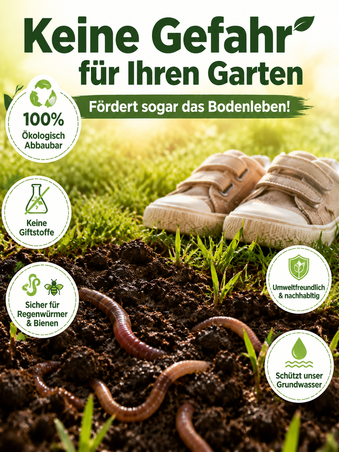 Tiefenwirksamer Unkrautvernichter gegen Hartnäckige Wurzeln, Ökologisch abbaubarer Schutz