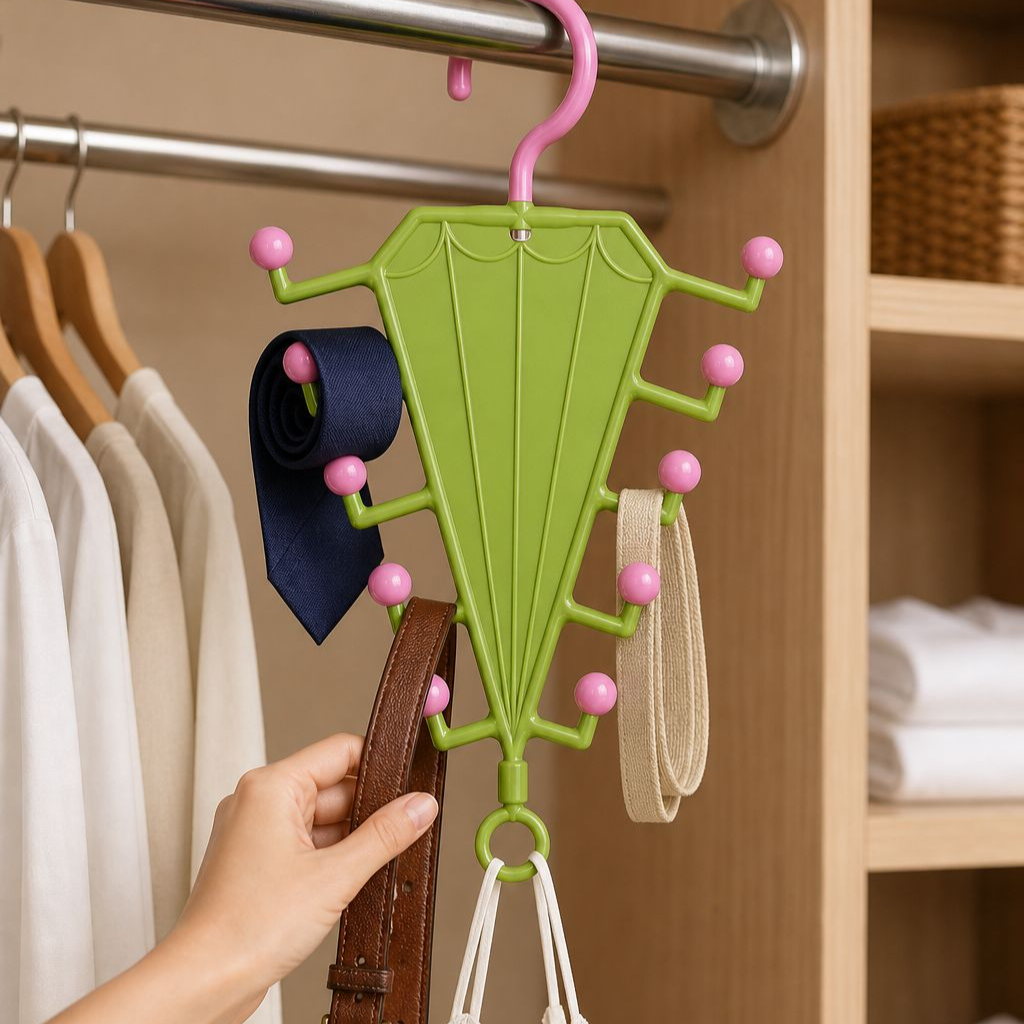 V-shaped double-sided clothes hanger storage rack