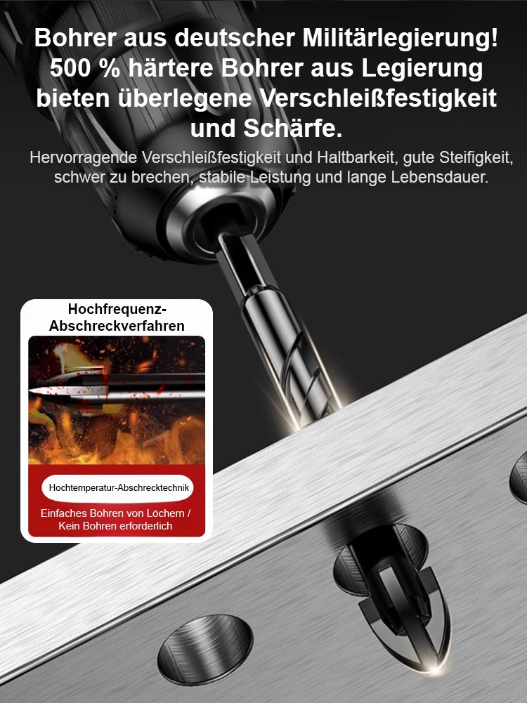 Wolframstahl-Kreuzbohrer-Set✨ Durchdringt Stahlbeton in 3 Sekunden mühelos.