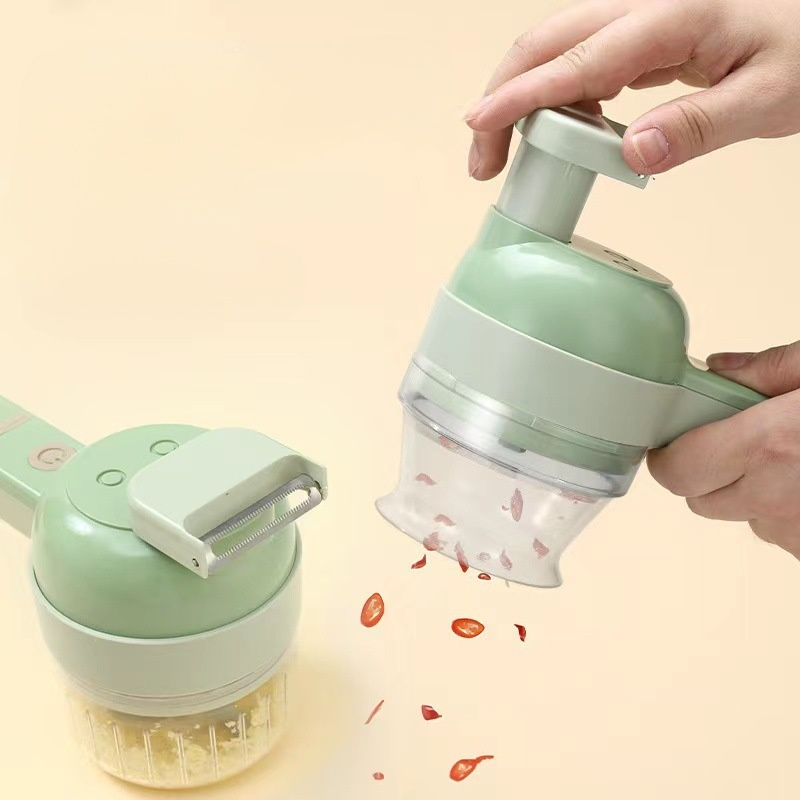 ガトリング式電動にんにく・野菜カット＆皮むき機