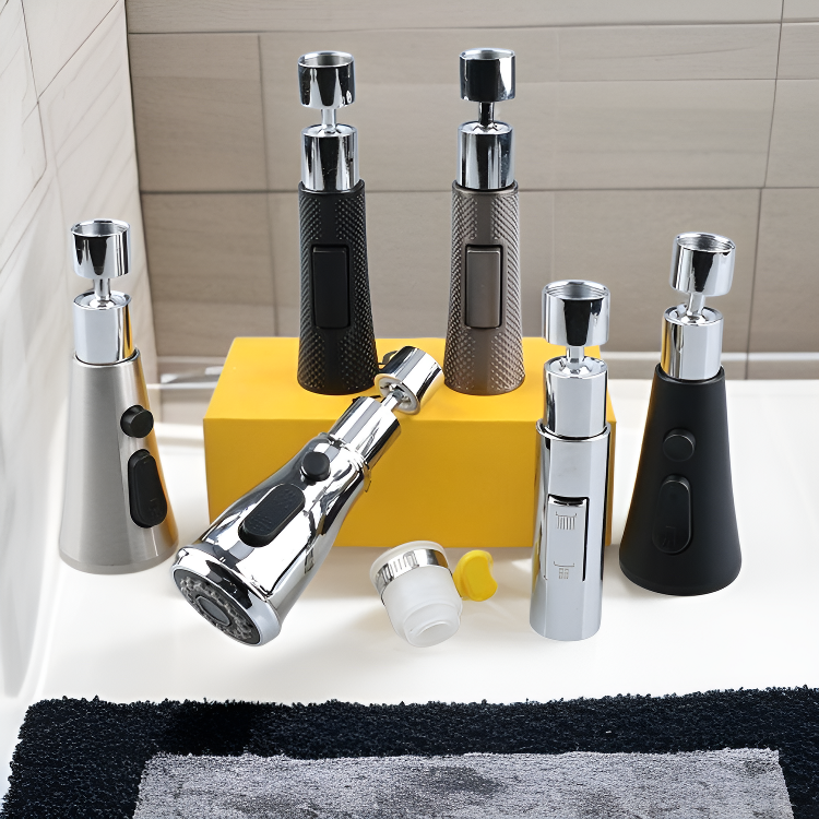 360° Swivel Pull-Out Kitchen Faucet Replacement Sprayer, Anti-Splash Booster Nozzle