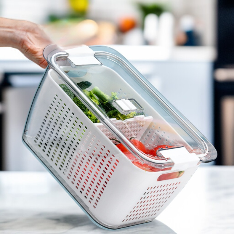 냉장고 배수 바스켓 가정용 수납박스 야채실 분할 바스켓