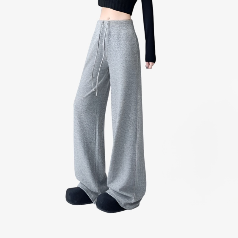 와이드 와이드 팬츠 여 쁘띠 소프트 하이웨스트 날씬해 보이는 팬츠 스커트 봄가을 드롭 와이드 팬츠