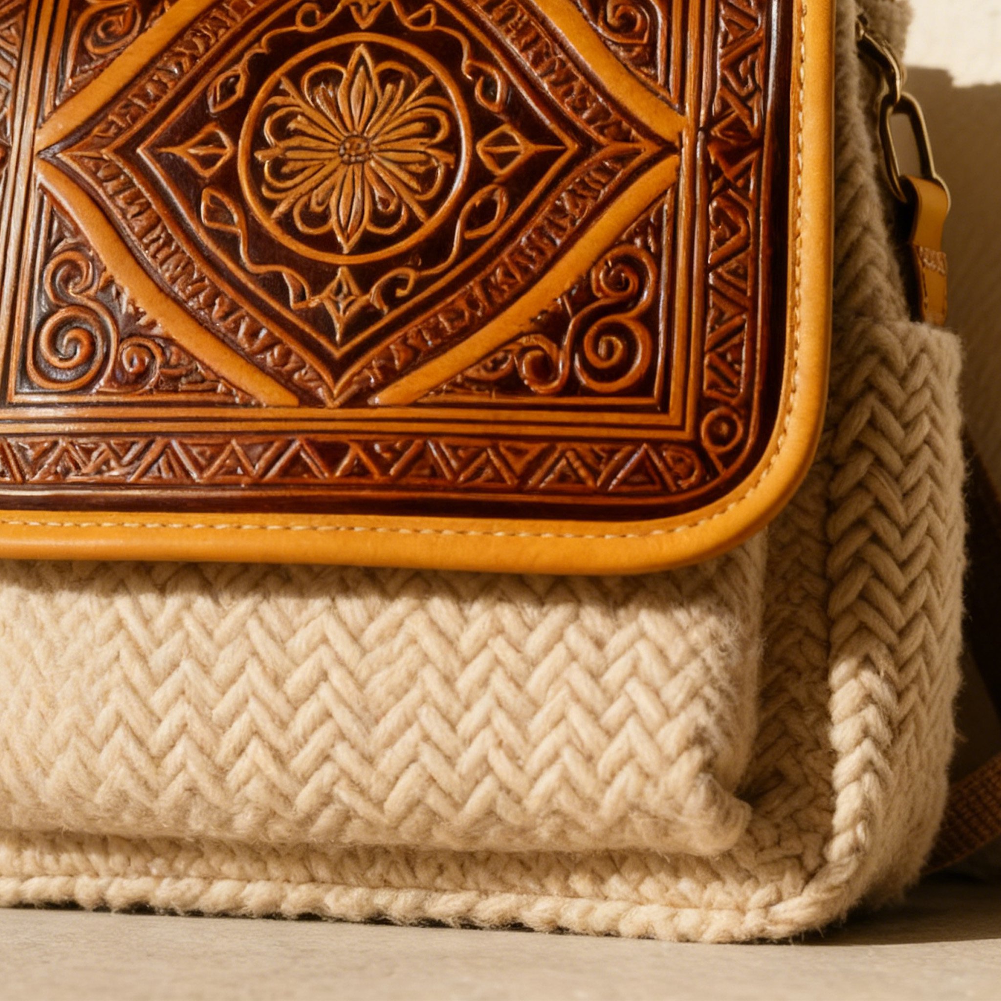 編み物ワンショルダーバッグ