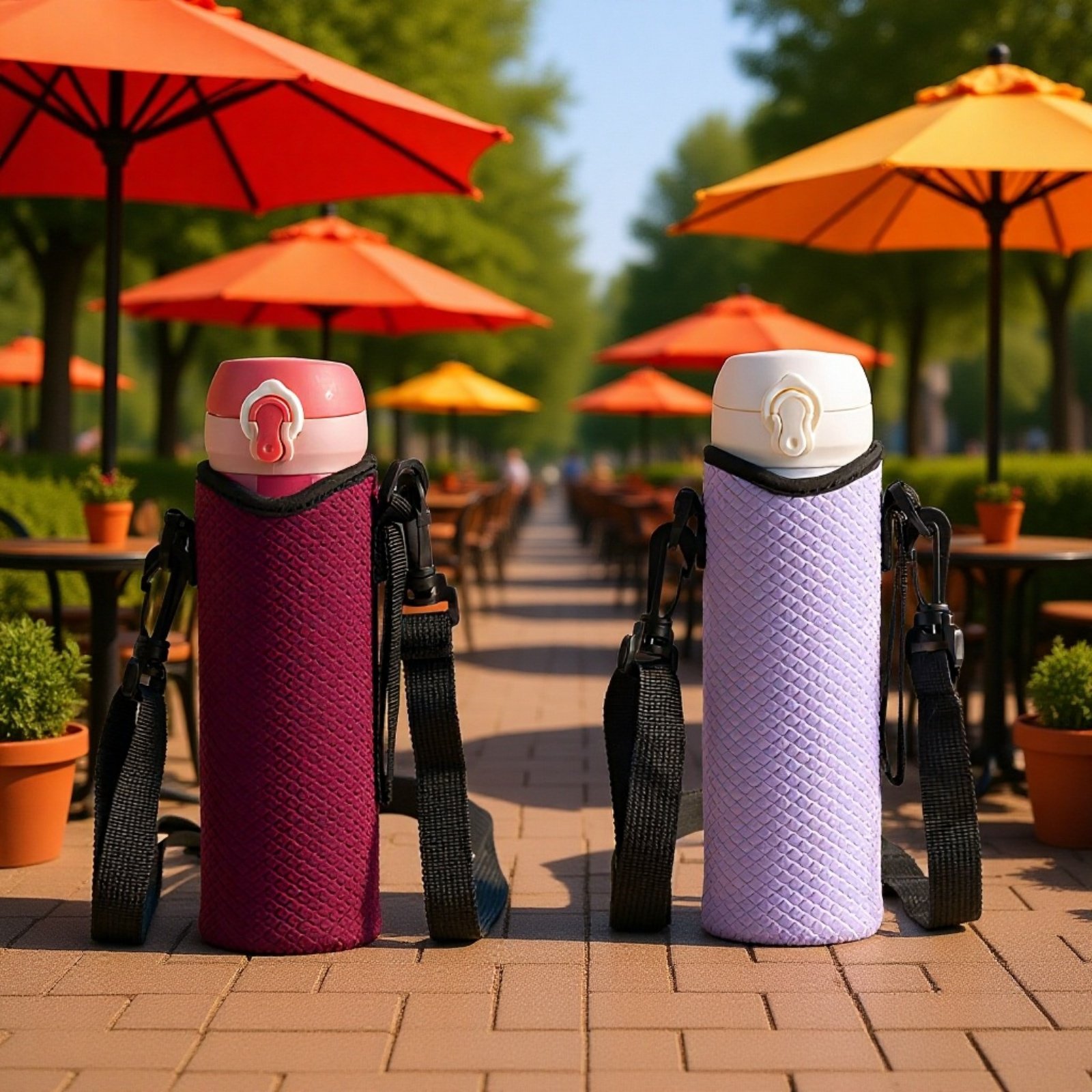 手提・斜めがけ両用 多機能携帯水筒カバー 保温カップケース