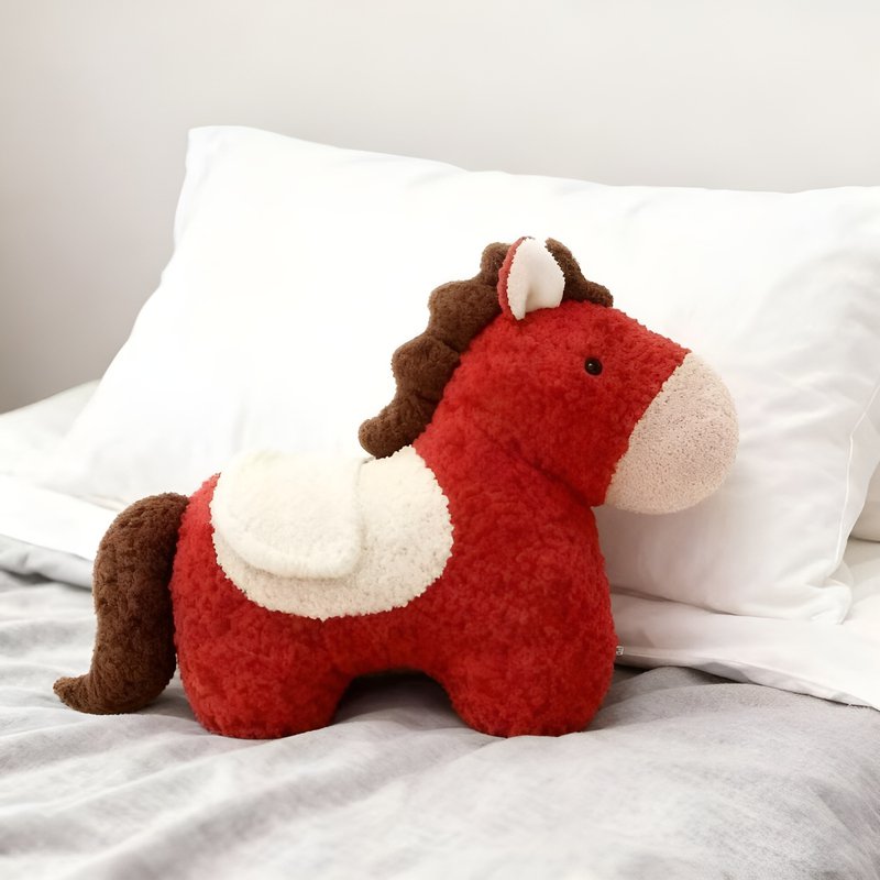 Little Red Horse Decorative Pillow