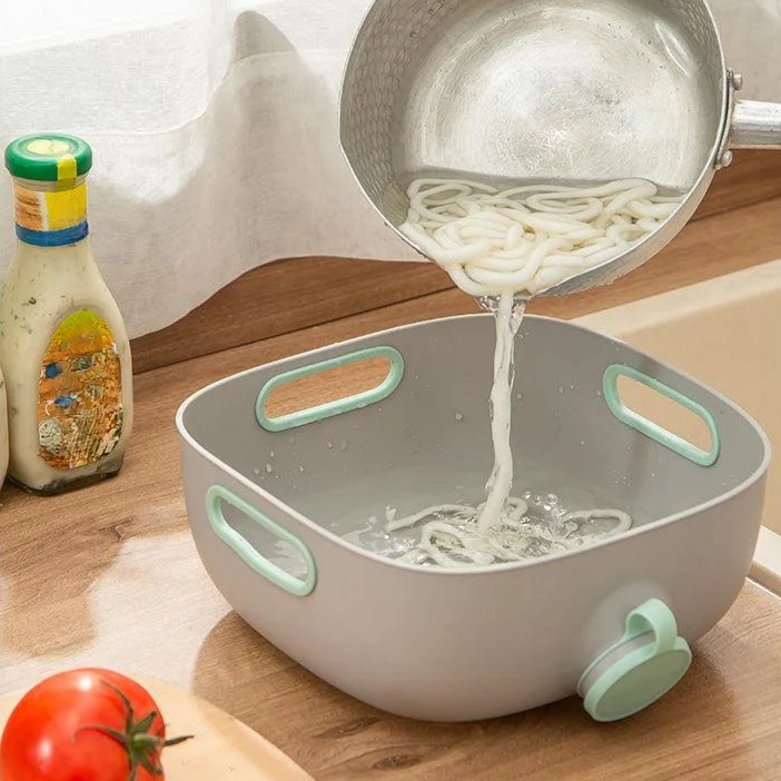 Colador y escurridor para lavar verduras, cesta para enjuagar y filtrar agua