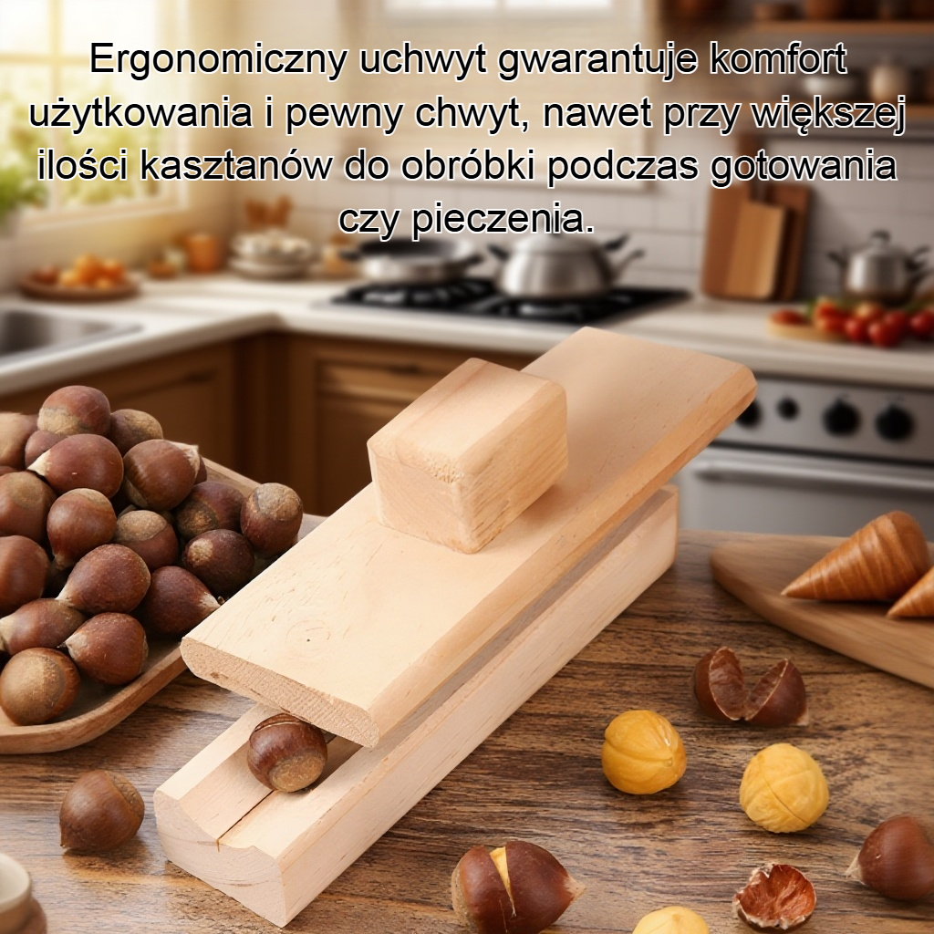 Otwieracz do kasztanów w użyciu