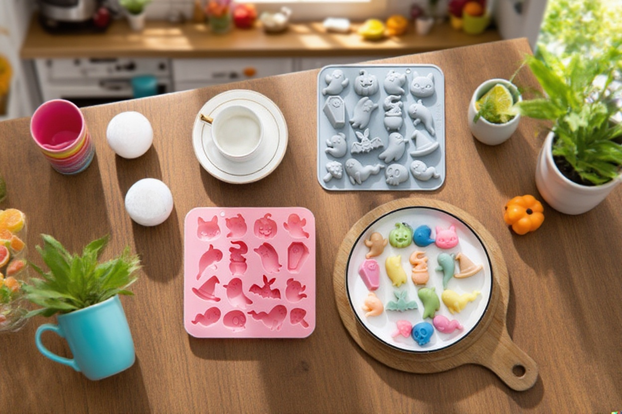 할로윈 실리콘 몰드로 만든 귀여운 과자