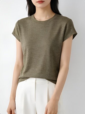 Strukturiertes minimalistisches T-Shirt