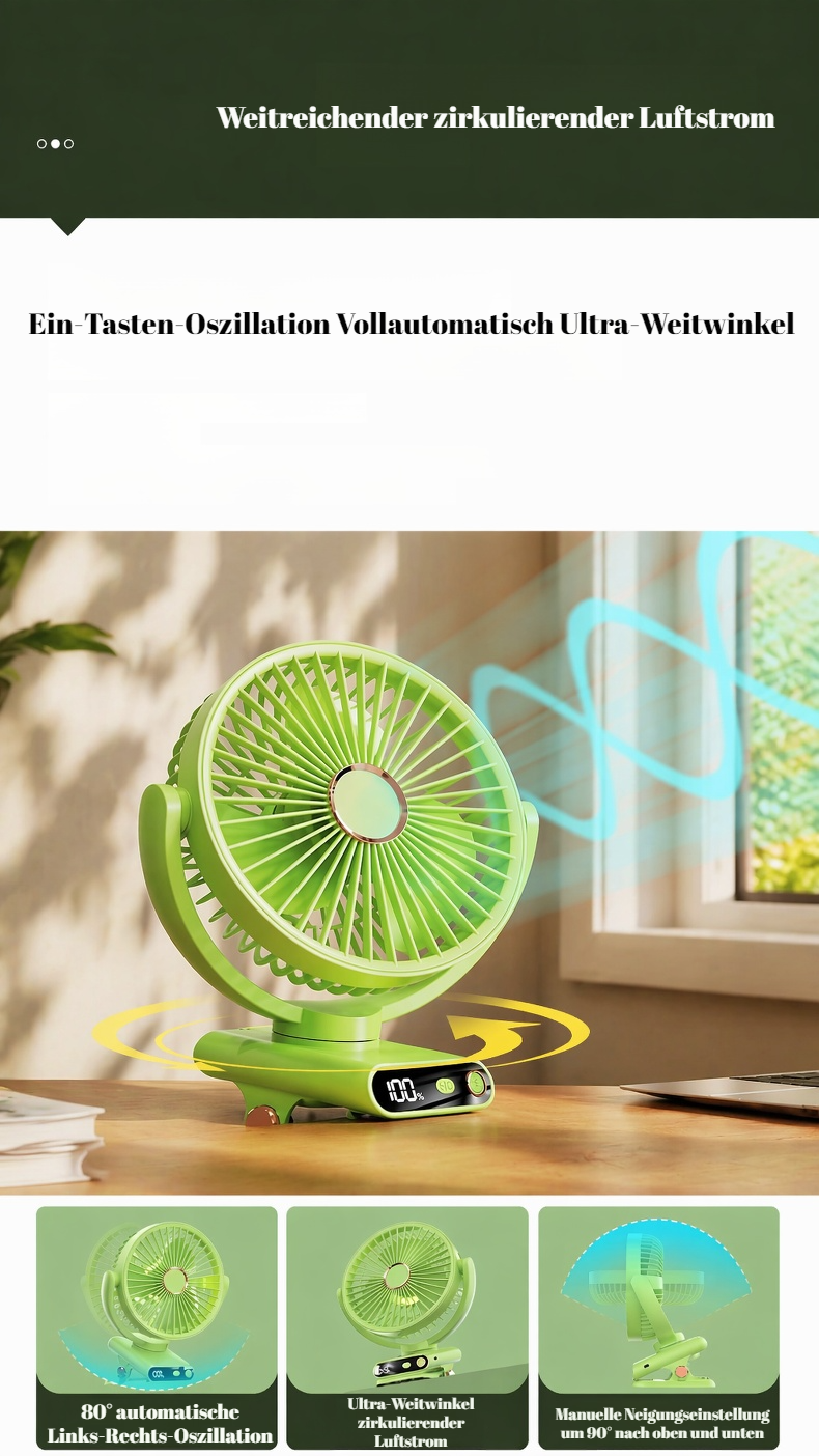 Ventilator mit digitaler Temperaturanzeige