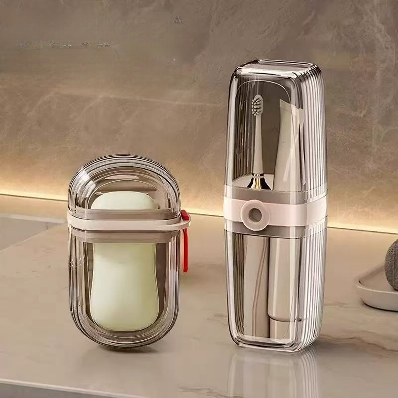 Tragbare Zahnbürsten- und Seifenbox – Leicht und praktisch, für die Badezimmerorganisation