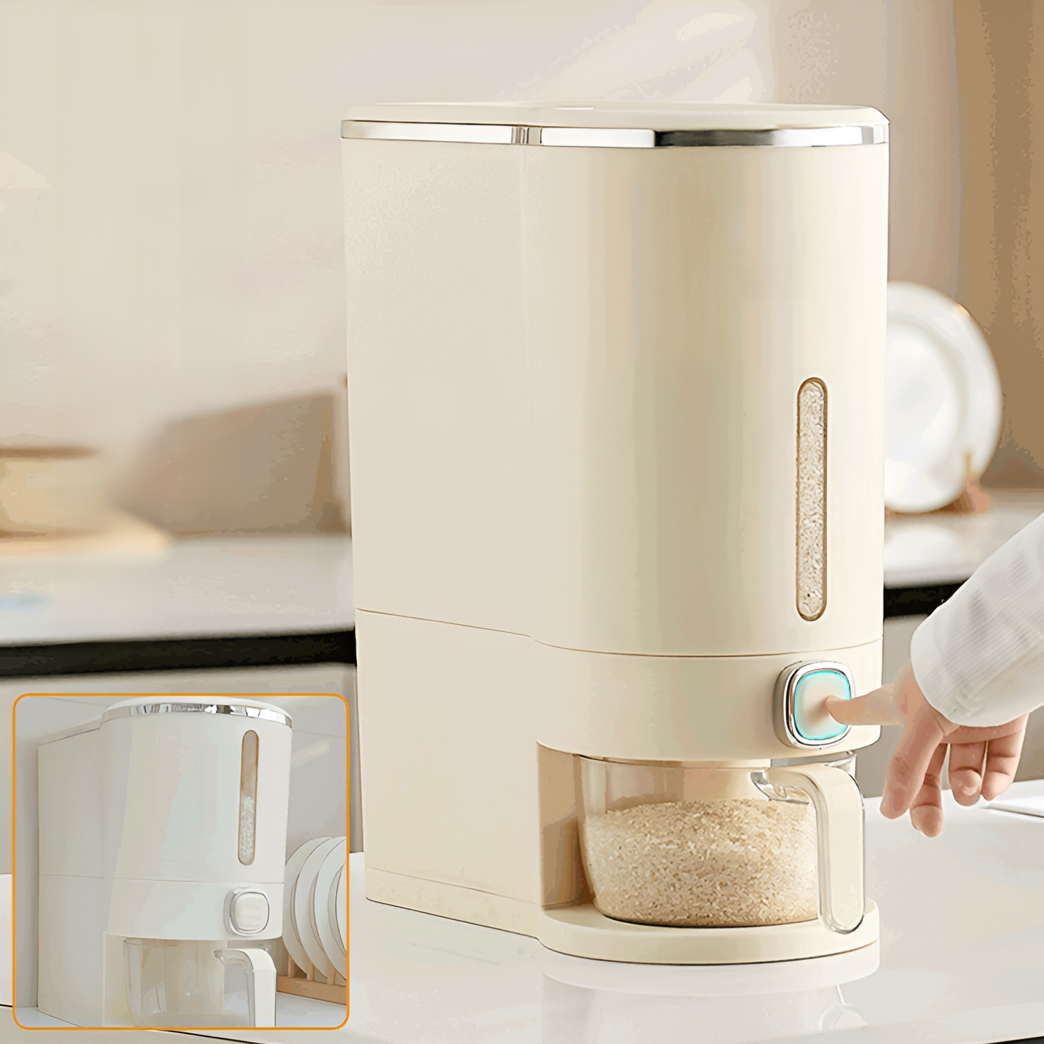 Press-down moisture-proof rice box