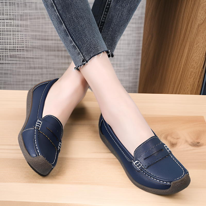 حذاء بدون كعب منخفض مصنوع من خامات عالية الجودة