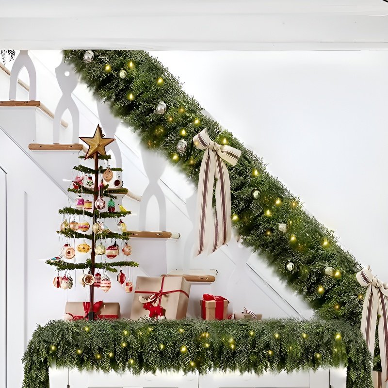 Floral wreath fireplace mantel decoration