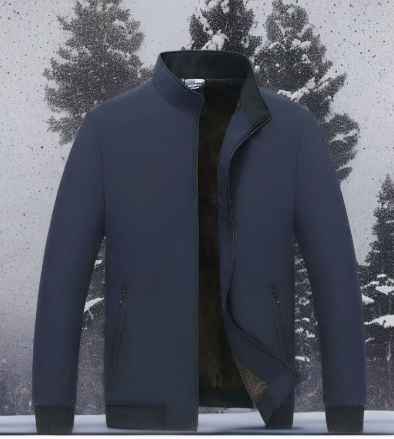 남성 플리스 재킷 지퍼 클로즈업