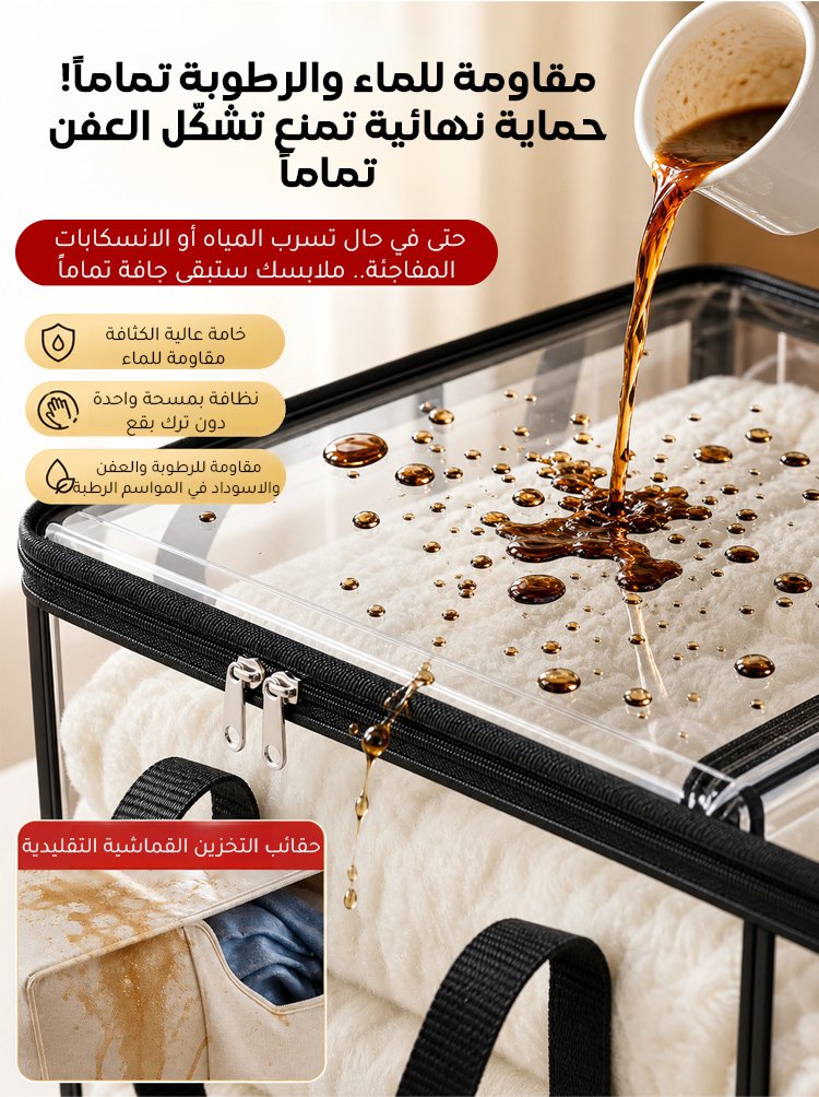 【سعة كبيرة جدًا】حقيبة تخزين شفافة