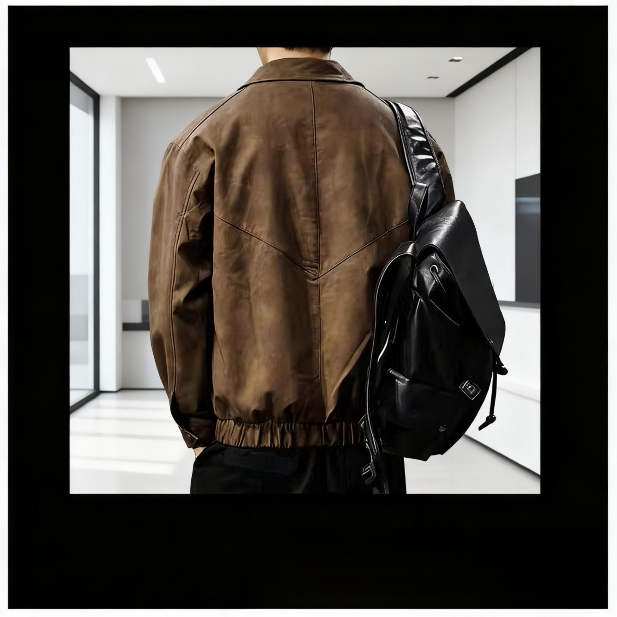 Chaqueta deportiva vintage con solapa, abrigo suelto y cómodo para ocio