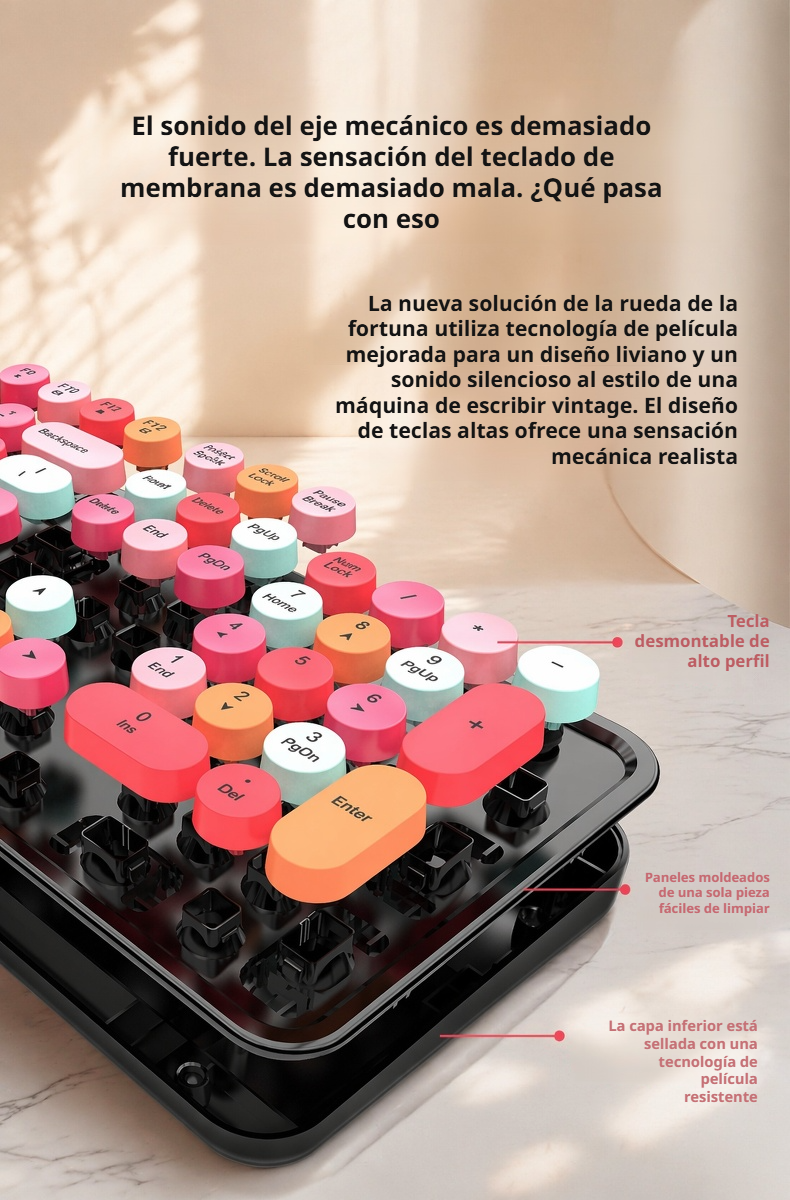 Teclado compacto y portátil para oficina