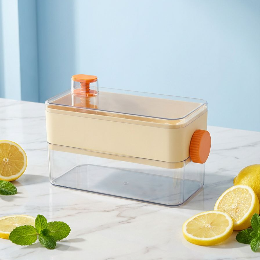 簡単に氷を取り出せるプレス式アイストレー