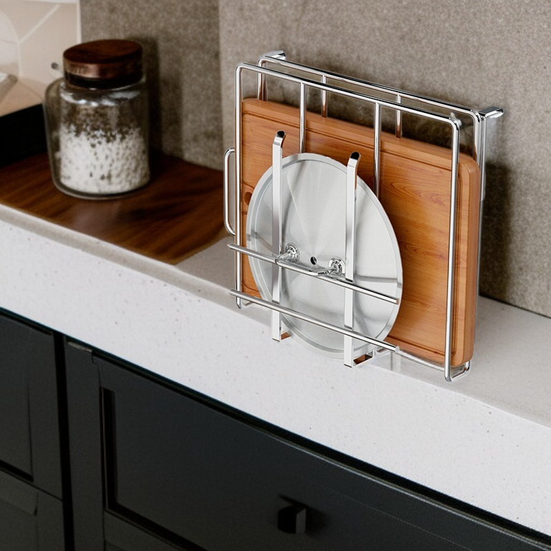 Organizer na ręczniki papierowe, pokrywki i deski do krojenia do kuchni