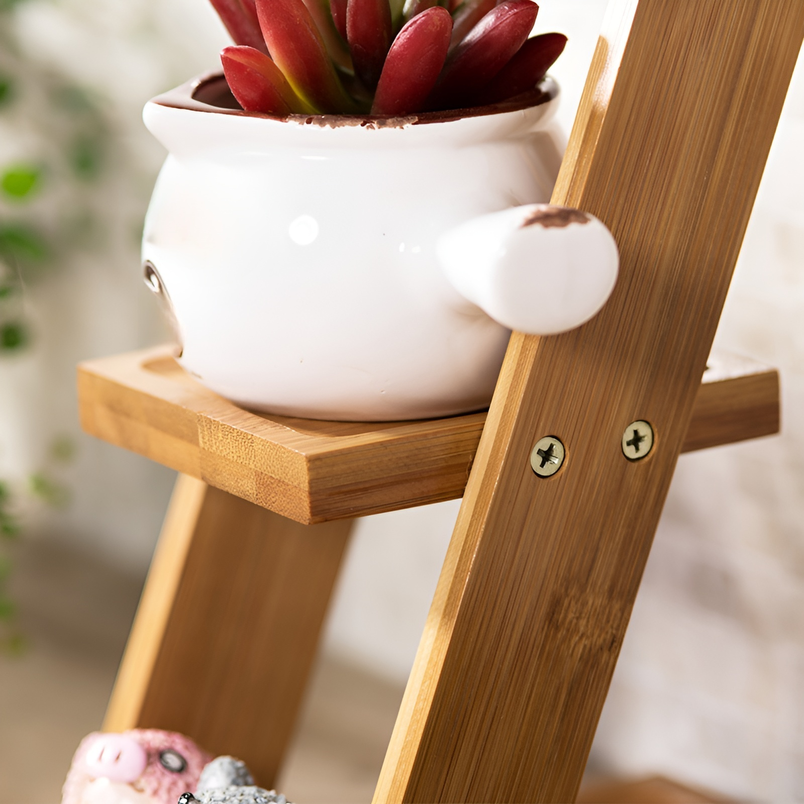 Estante pequeño para macetas de plantas