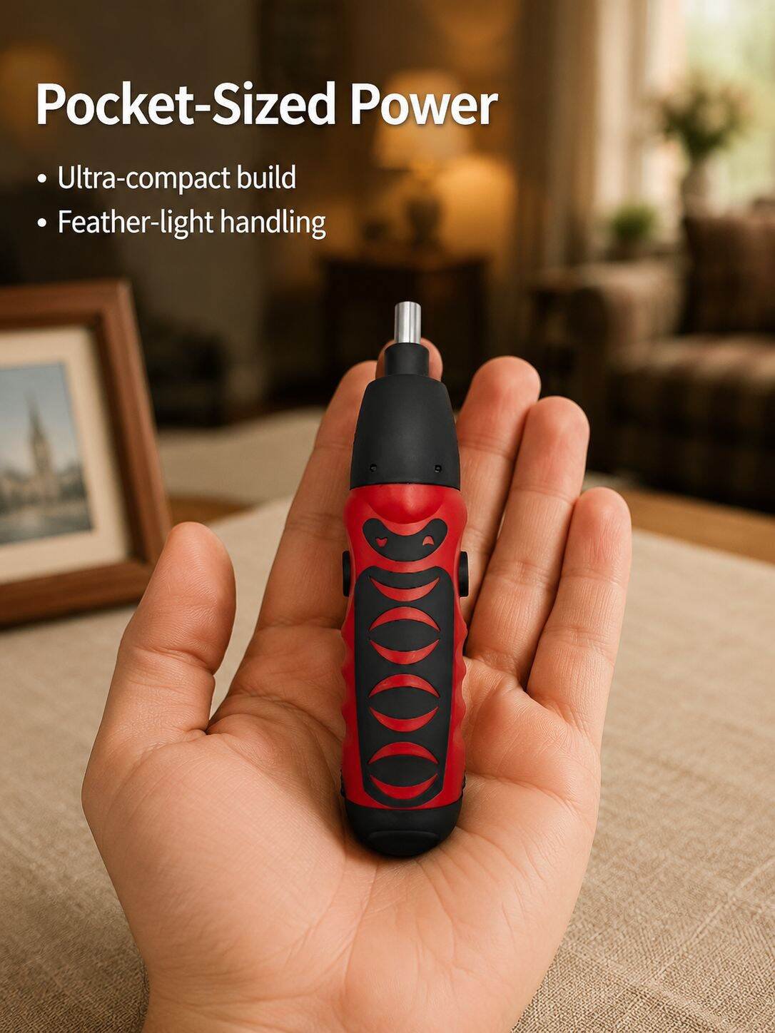 6V Battery Powered Mini Electric Screwdriver Drill for Furniture Assembly
