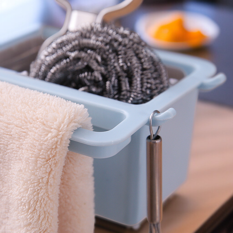 주방 조절식 배수 선반 스펀지 싱크대 정리 수납 선반 행주걸이