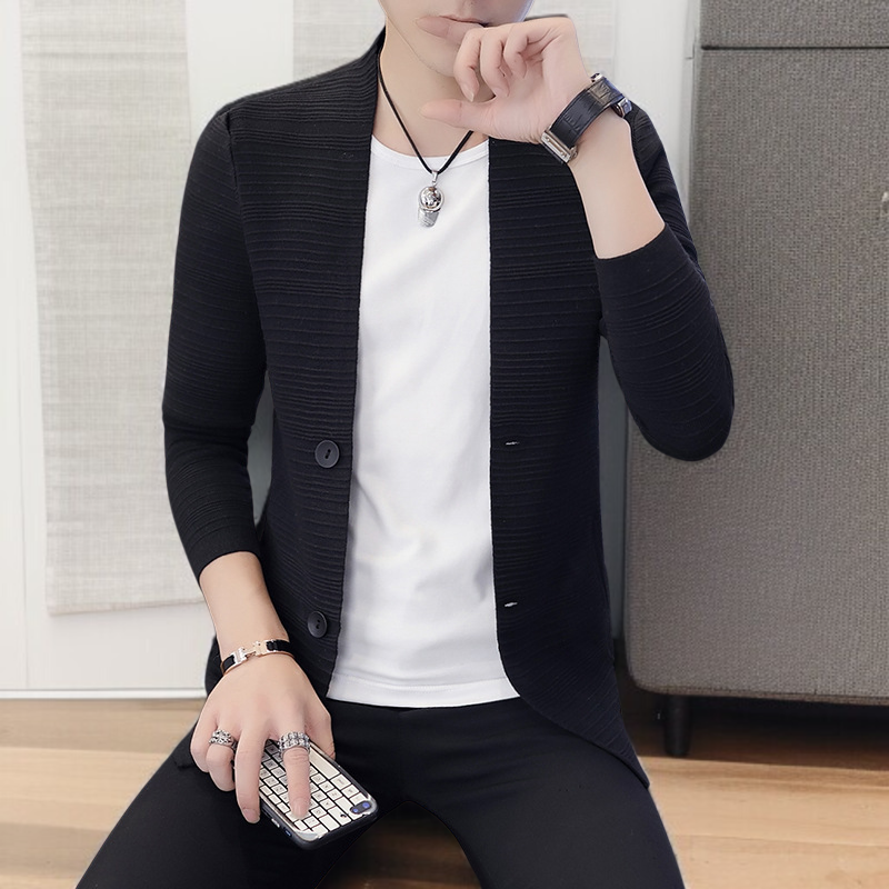 남자 니트 가을 카디건 상의 스웨터 코트 남자 니트 카디건 스웨터