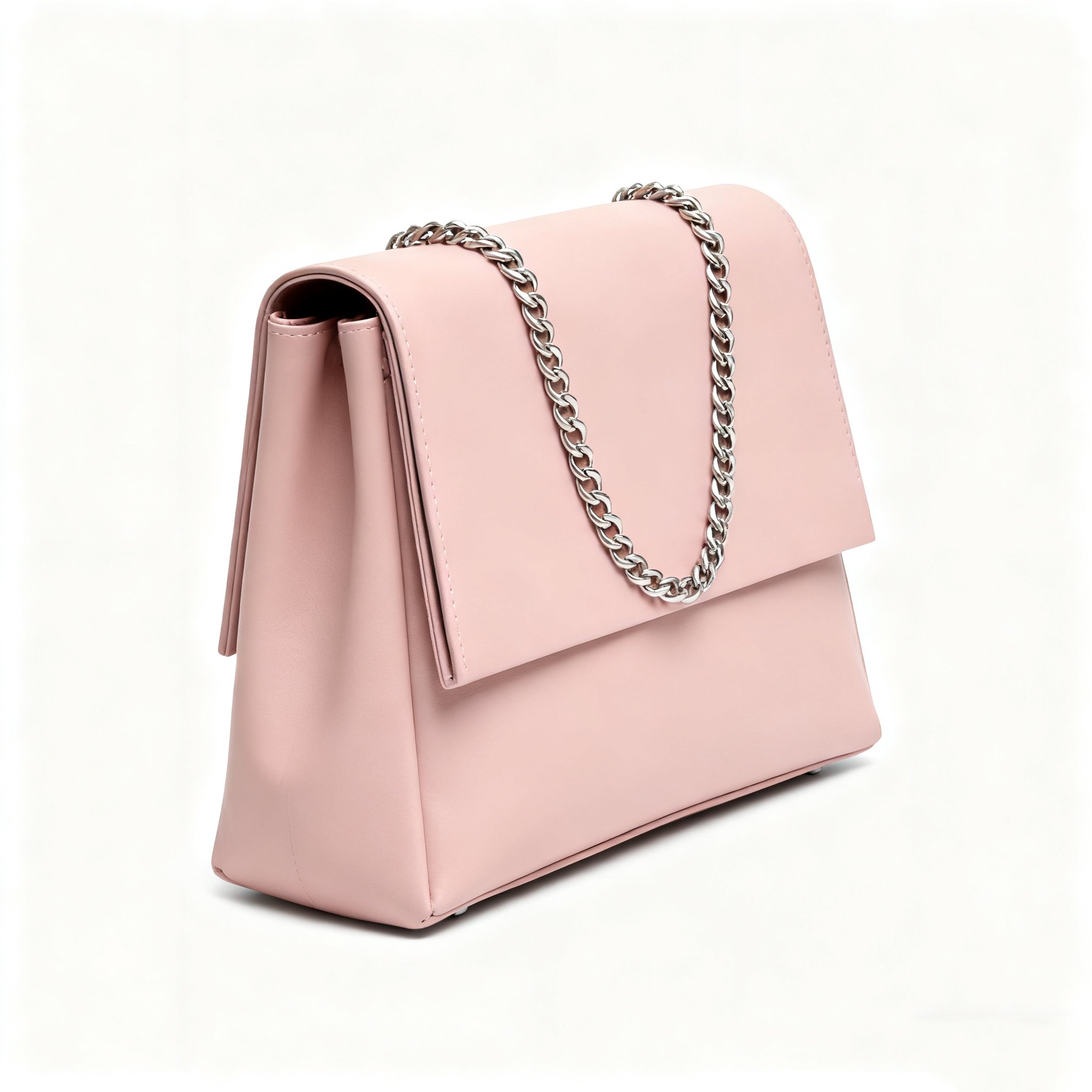  กระเป๋าถือสีชมพู 