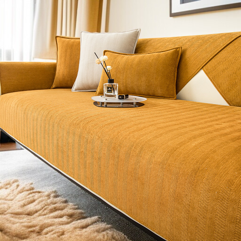 シュニール織ソファカバー ソファカバー ピュアカラー 滑り止め ホームユース ナチュラルコンフォート