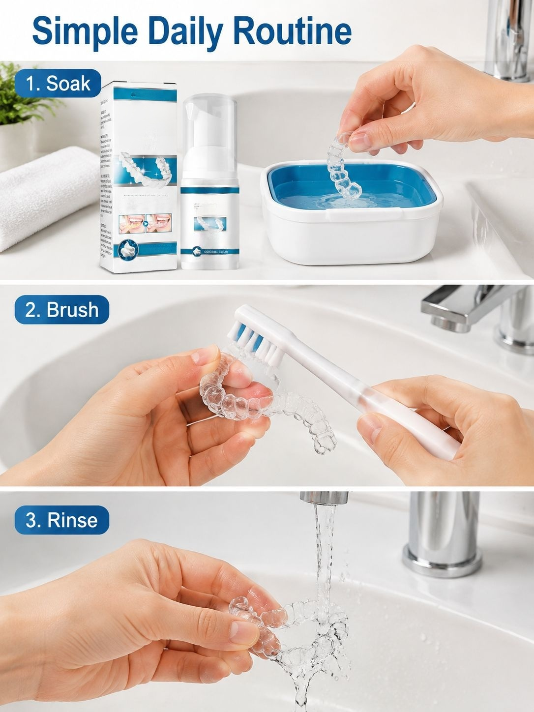 Easy-to-use EELHOE Denture Care Kit instructions