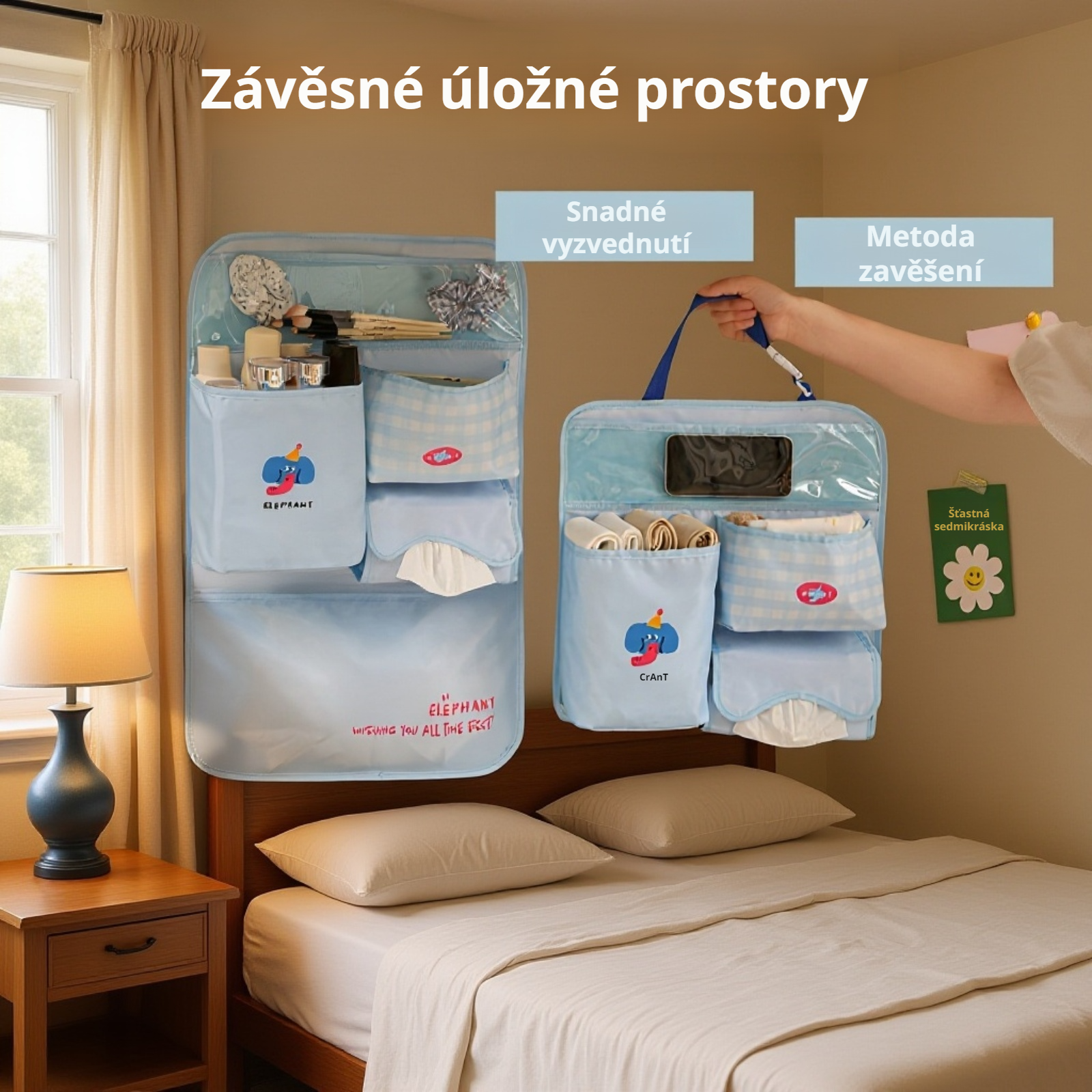 Multifunkční závěsná taška za dveře