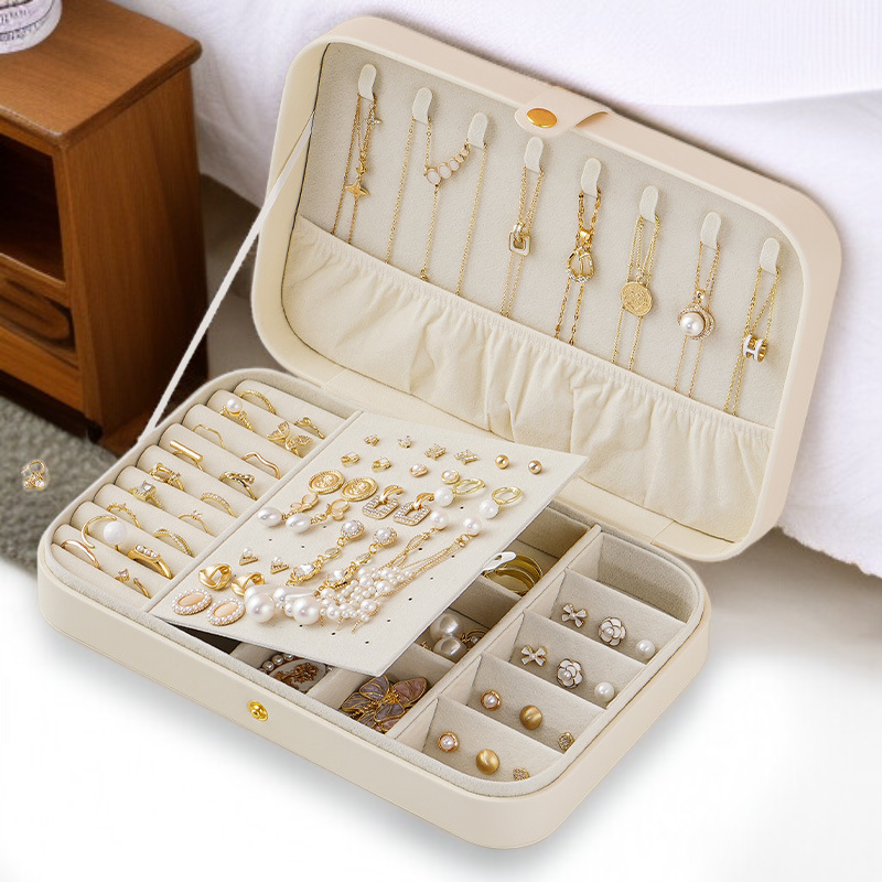 ミニジュエリーボックス ポータブル 小型ボックス 小型ジュエリー収納 ジュエリーボックス ジュエリー収納 ジュエリーボックス 小物ボックス リング イヤリングボックス 旅行 出張