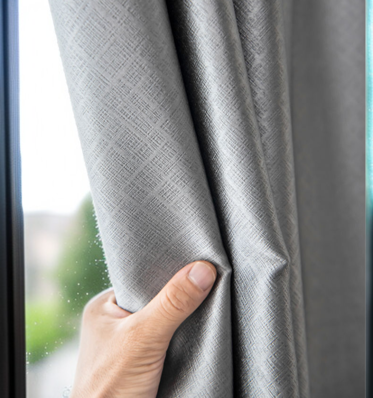 パンチ穴不要のカーテン取付方法説明画像