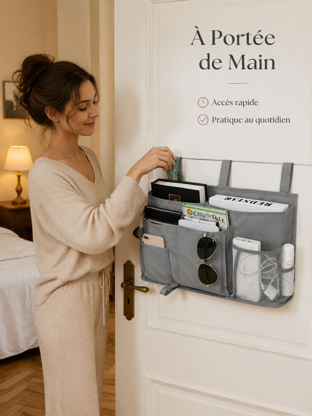 Panier de rangement suspendu mural à plusieurs couches
