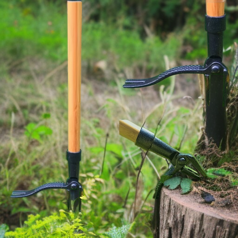 Manual brush cutter with pedal and 4 rods