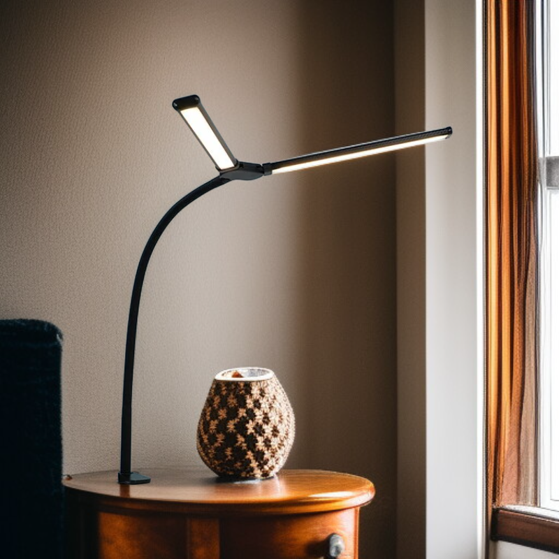 듀얼 헤드 터치 디머 데스크 램프