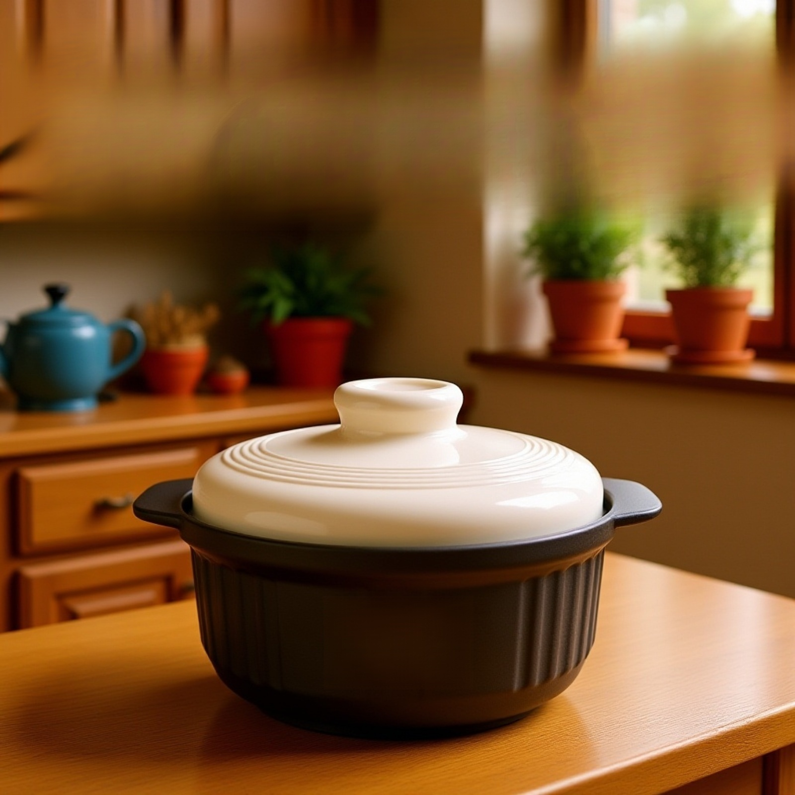 튼튼한 내열 토기 냄비 바닥