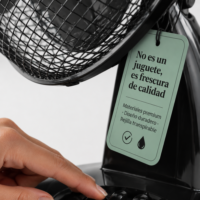Mini ventilador portátil de 12 pulgadas DC para uso doméstico y de oficina