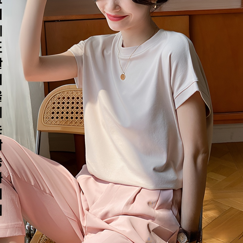 여름 루즈핏 가오리핏 섹시 티셔츠 여상의 어깨 소매 가오리핏 여 루즈핏 상의