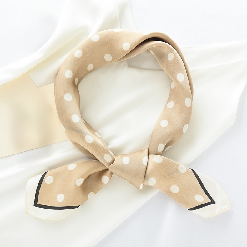 ผ้าพันคอแฟชั่นลายโพลก้าดอทซาติน