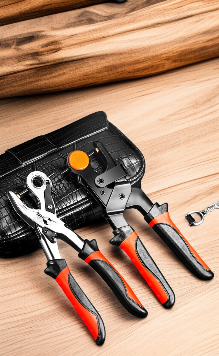 German type laborsaving belt hole punch tool close-up