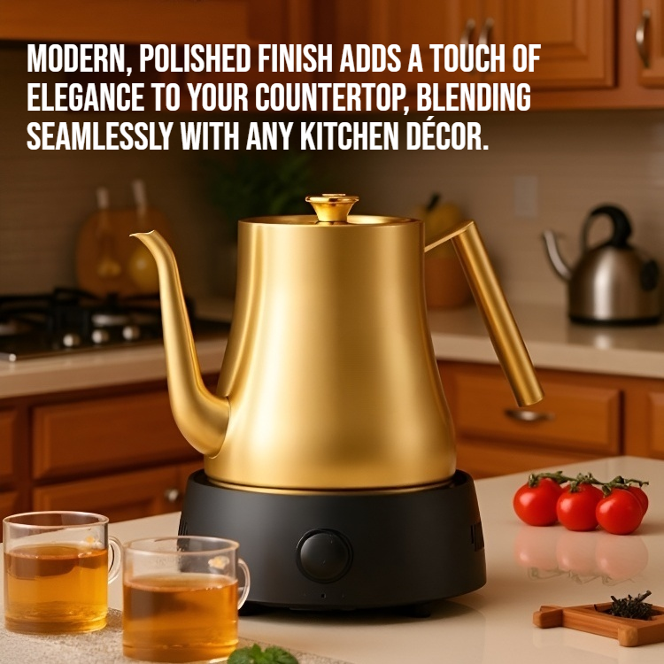 Close-up of stainless steel filtration kettle spout and filter