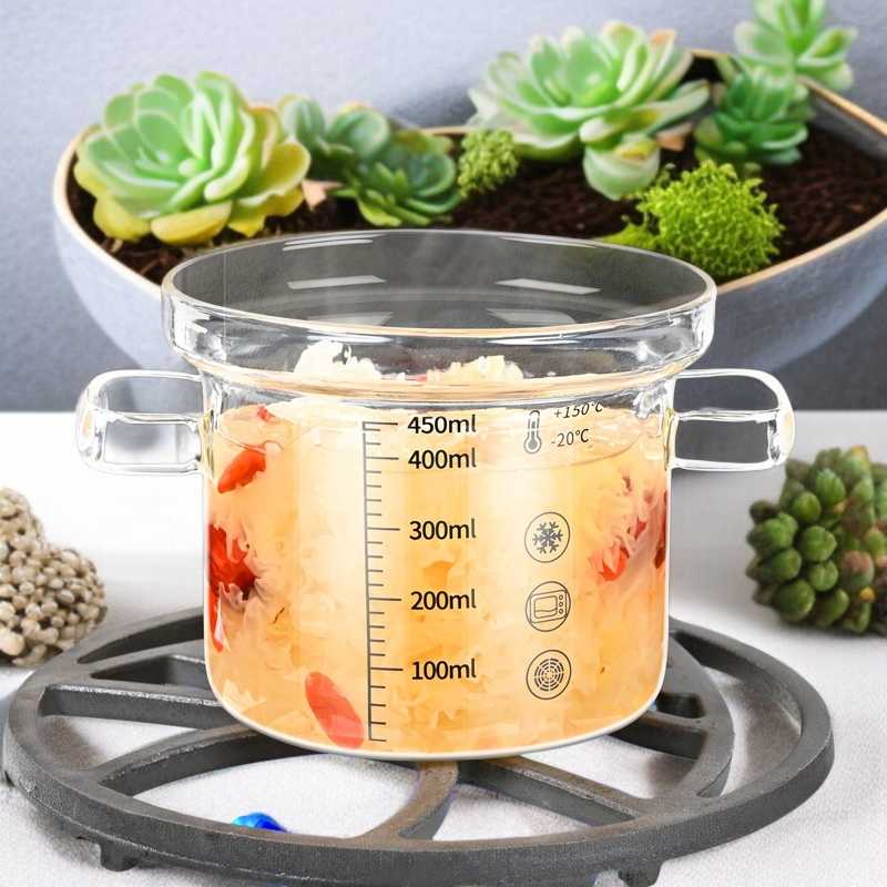 Glas-Kochschale für schonendes Kochen